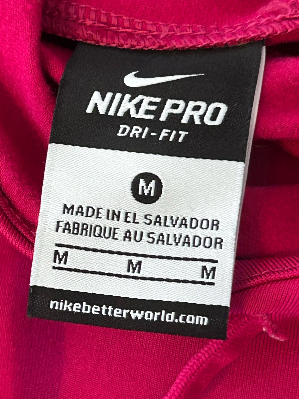 Nike Pro Dri-FIT Hooded Long Sleeve Performance Top Pink Women’s Medium - Picture 3 of 8